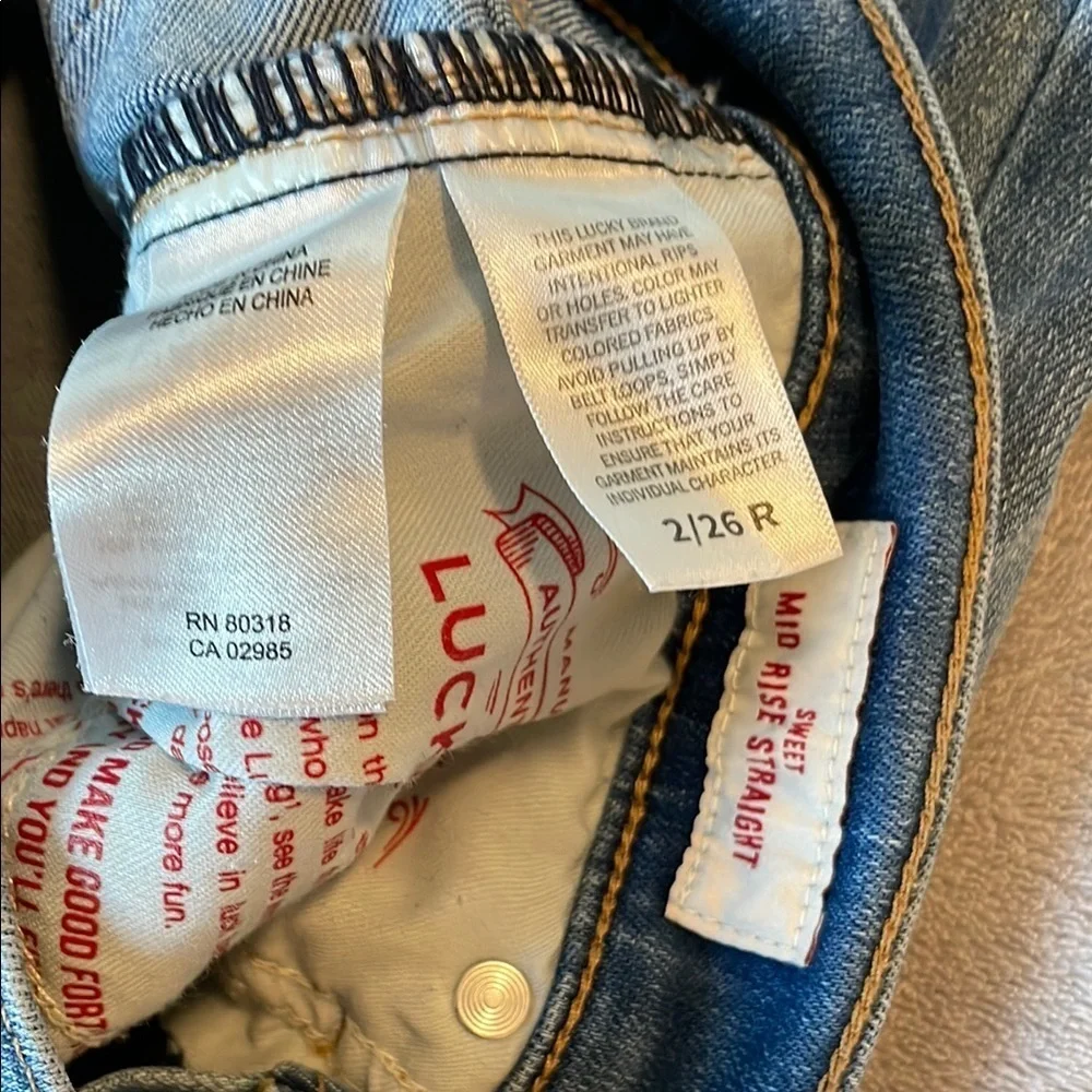 Lucky Brand Blue Skinny Jeans with Vintage Distressing
